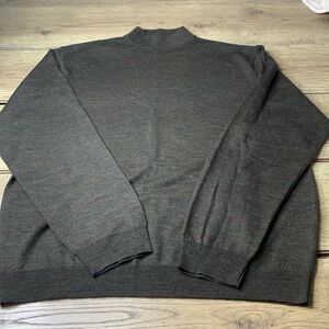 Men's Gray Sweater - 100% Merino Wool